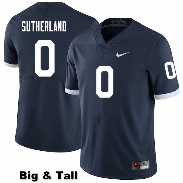 NCAA Nike Men's Penn State Nittany Lions Jonathan Sutherland #0 College Football Authentic Big & Tall Navy Stitched Jersey ASI3798UW